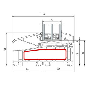 Aluplast IDEAL 7000 NL Festverglasung Bautiefe 120mm - 170x53