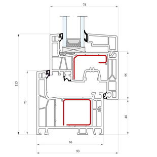 Kunststof profiel IDEAL Neo 76 mm