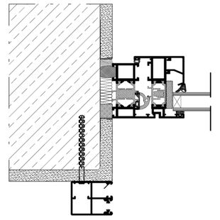 Vorbaurollladen SK MKT Einbaubeispiel 1 Führungsschiene auf Mauerwerk