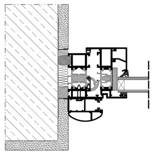 Vorbaurollladen SKO-P Einbaubeispiel 2 Führungsschiene
