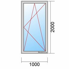Fenstertür 100x200 cm