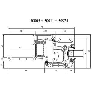 Drutex Iglo 5 Renovationsrahmen 65mm mit Flügel