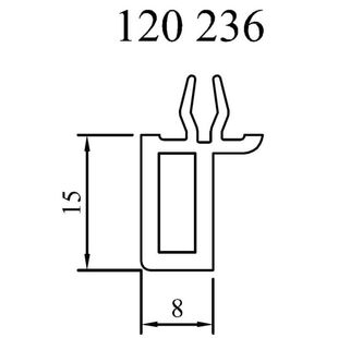 Drutex Anschlussprofil 15mm 120236