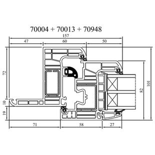 Drutex Iglo Energy Classic Renovationsrahmen 47mm mit Flügel 70004 70011 70948