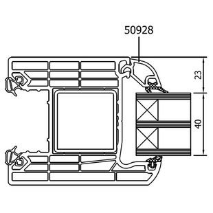 Drutex Iglo HS Tür 40mm 3-fach Verglasung Detailzeichnung