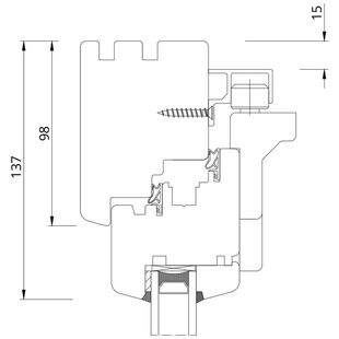 Drutex Softline 68 FST-Tür Schiebeflügel oben