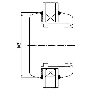 Glasteilende Kämpfer-Sprosse 103mm