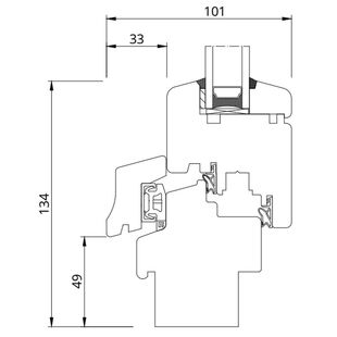 Drutex Softline 68 Fenster mit Wetterschenkel Donau