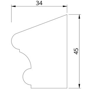 Drutex Zierleiste Kämpferleiste LS 101