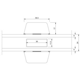 Drutex Softline aufliegende Sprossen Wiener-Sprosse 36mm