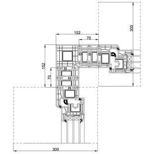 Raffstore ZF-S 300 Eckkopplung Rahmen Iglo Energy 152/152