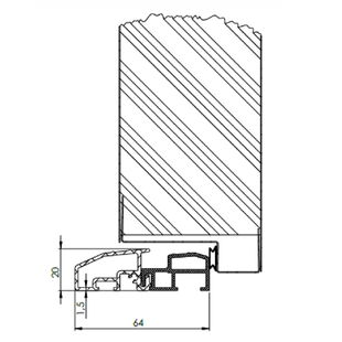 FM Nebeneingangstür ATU 68 - Türschwelle Detailzeichnung