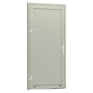 Enkelvleugelige garagedeur van Krispol met reliëf in V-profiel