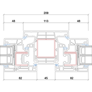 Gealan Kontur 113mm Fenster Classic 82mm - 5028-5023