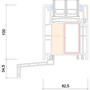 3210- Fensterbankprofil- 34.5mm