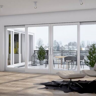 4-teilige Hebeschiebetür in Weiß