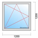 Venstermaat 1200x1200mm