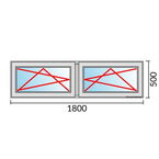 Venstermaat 1800x500mm
