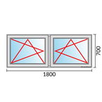 Venstermaat 1800x700mm