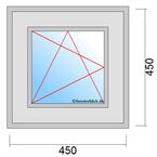 Venstermaat 450x450mm