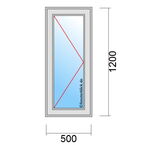 Venstermaat 500x1200mm