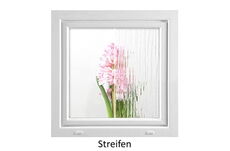 Fenster mit Ornamentglas Streifen