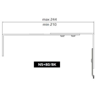 Raffstore Konsole der Oberschiene Führungselement NS+80/BK Querschnitt