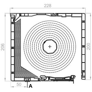Aufsatzrollladen Gurtausgang Kasten 200mm Typ A