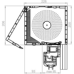 Aufsatzrollladen PCC mit Kastenhöhe 200mm mit Revision