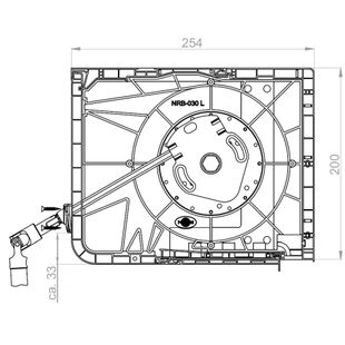 Aufsatzrollladen PMX Kurbelgetriebe Kasten 200mm