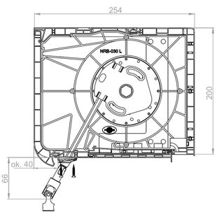 Aufsatzrollladen PMX Kurbelgetriebe Kasten 200mm mit Griff unten