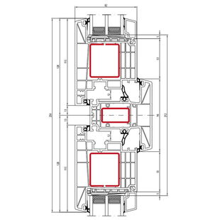 Salamander bluEvolution 82 Pfosten 96mm Terassentür außen öffnend Classic-Line - HO9320 - HO8540