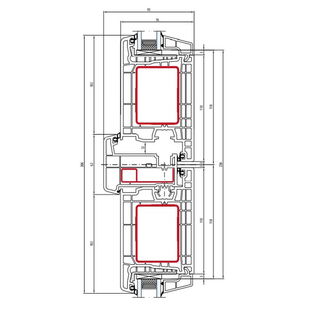 Salamander Streamline 76 Stulp 62mm Tür innen öffnend Classic-Line - 256 030 - 251 040