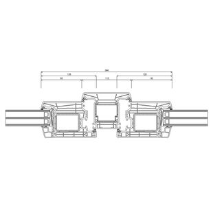 Schüco Living 82 MD Pfosten 112mm Tür innen öffnend Classic 9462-9433