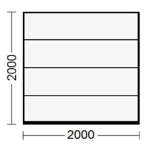 Sektionaltor 2000 x 2000 mm in Weiß