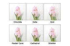 Badezimmerfenster mit Ornamentglas