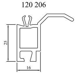 Drutex Steinbankanschluss aus Kunststoff 25 mm 120206