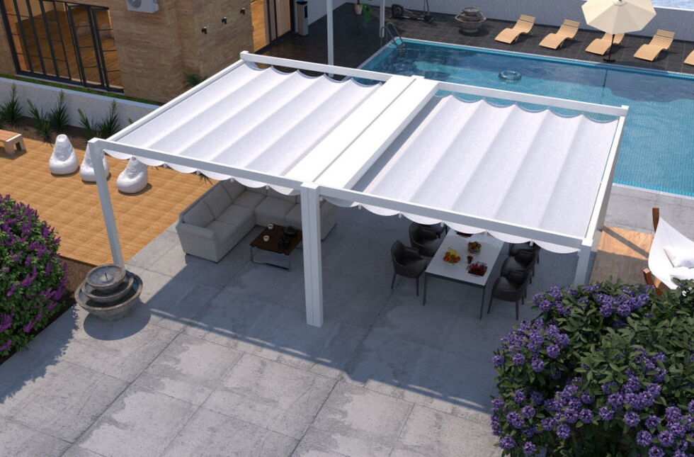 Pergola Weß Terrasse