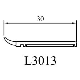 Schemata Abdeckleiste mit Dichtlippe 30mm Breite