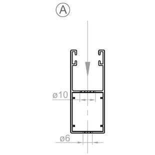 Vorbaurollladen Führungsschiene Montagebohrung Typ A
