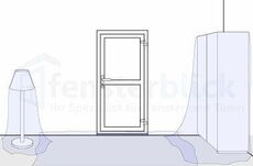 Nebeneingangstür Ausbau Möbel und Boden abdecken