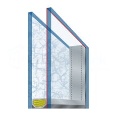 Dubbele beglazing met figuurglas
