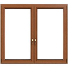 Houten kozijnen van grenen met lasuur licht eiken