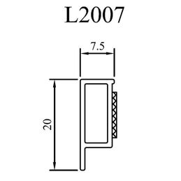 Schemata Abdeckleiste mit Hohlkammerprofil 20mm Breite