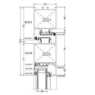 Aliplast Econoline Tür innen öffnend - EL214 - EL224