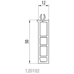Aluplast 120102 - Bankanschlussprofil - 50mm