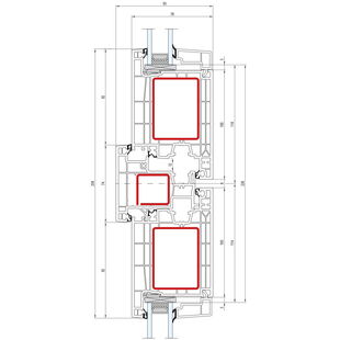 Aluplast IDEAL Neo Stulp 74mm Tür innen öffnend 160x66 160x33