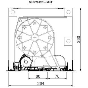 Rollladenkasten SKB mit Insektenschutz Kastenhöhe 260mm RI