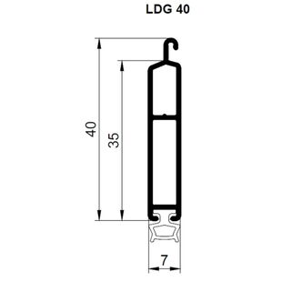 Rollladen Endleiste 40mm für Aluminium-Panzer Detail