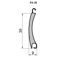 Rollladenprofil PA 39 Aluminium